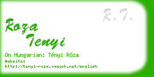 roza tenyi business card