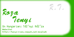 roza tenyi business card